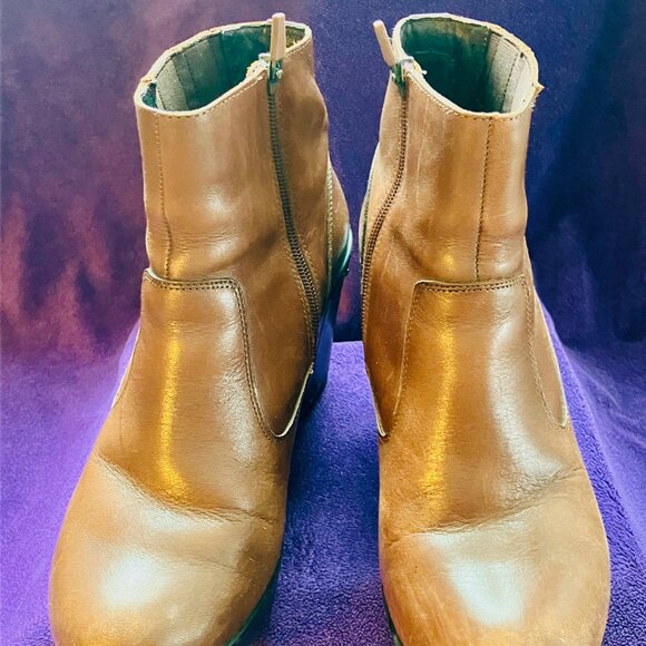 Dansk brown ankle boots, wedge heel size 40 (9 1/2) - Picture 2 of 9
